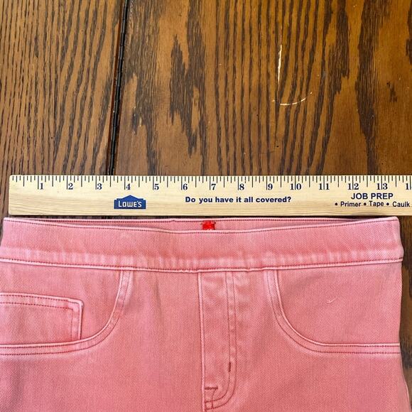 Spanx Jean-ish Legging Womens Coral Pink SMALL Pull On Pants Ankle Stretch FLAWS - Picture 6 of 14